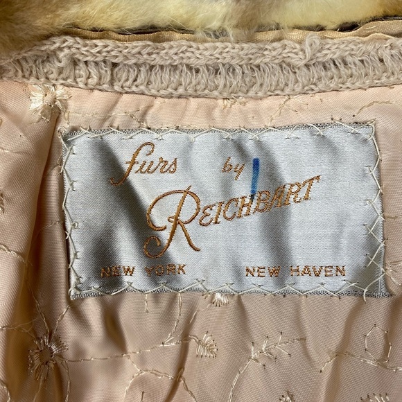 Vintage Reichbart Mink Shawl Collared Boucle Cardigan - Picture 4 of 10